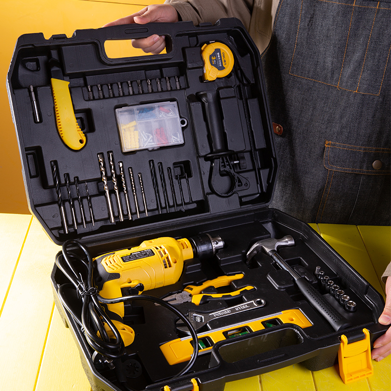 Portable keyless electric drill for concrete